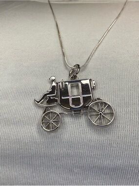 Coach Horse & Carriage Charm with Sterling Silver Necklace